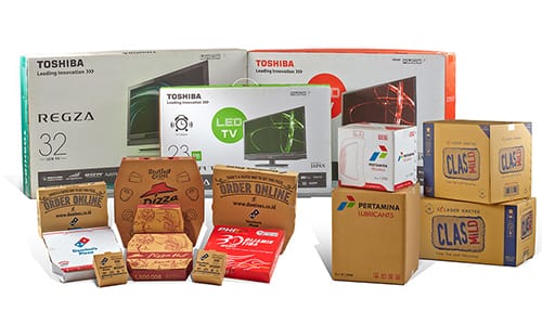 Corrugated Packaging for pizza and tvs