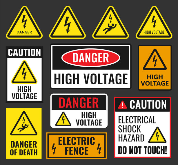 Safety Images for high voltage