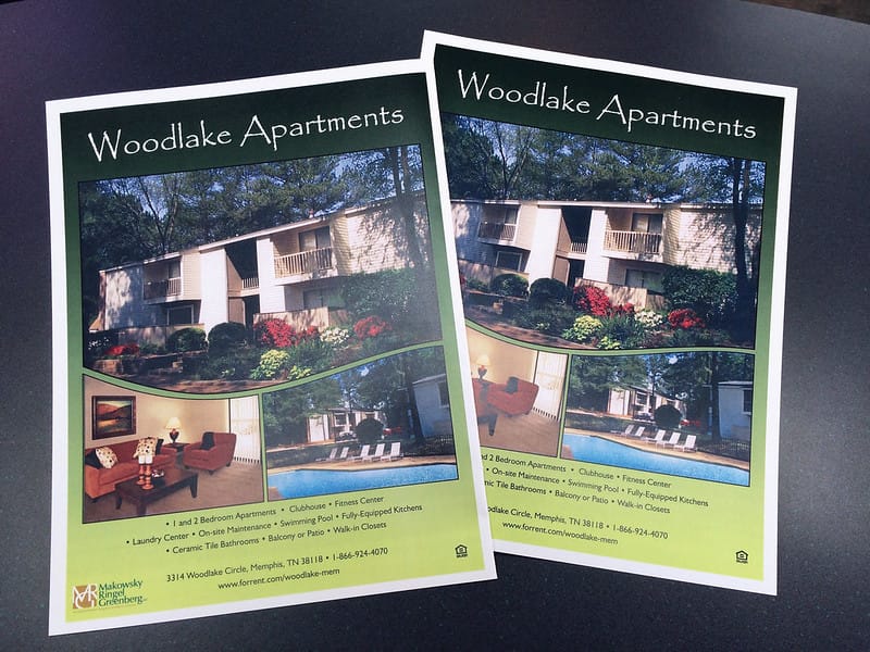 Flyers for woodlake apartments