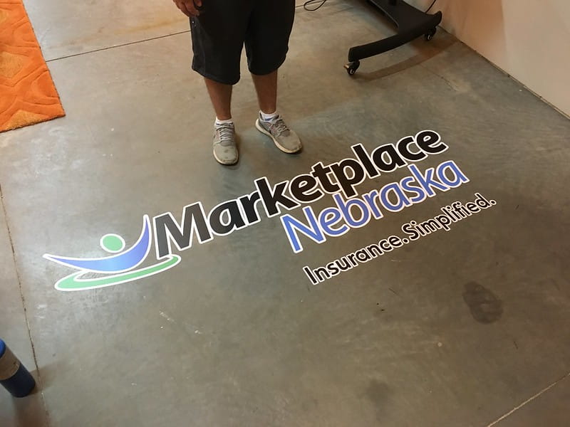 Floor Decal for a Nebraska Insurance Firm
