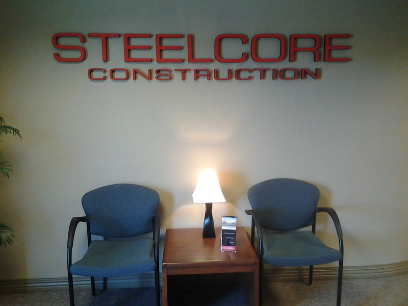 Construction Company Interior Office Sign