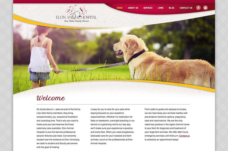 Website for a veterinary clinic