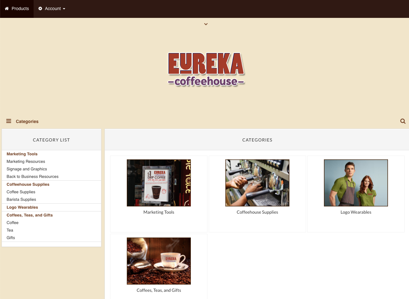Brand Management Portal for a coffee house