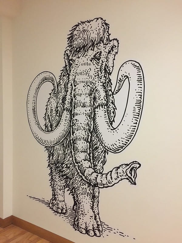 Anchorage Wall Sticker of an ancient wooly mammoth