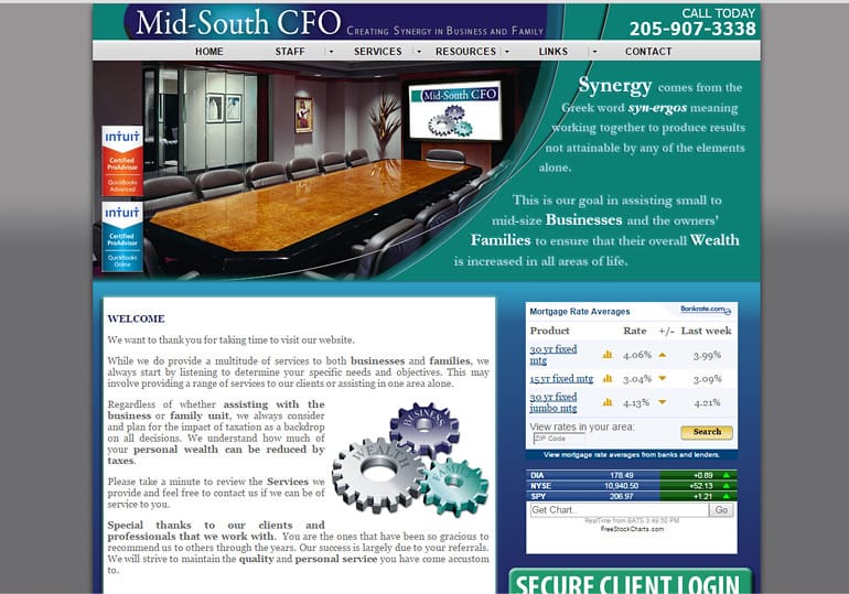 Website Portal Example of a marketing firm